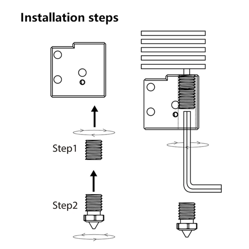 Conector alto do cobre do bocal do adaptador CHT Hotend do vulcão do fluxo para o vulcão