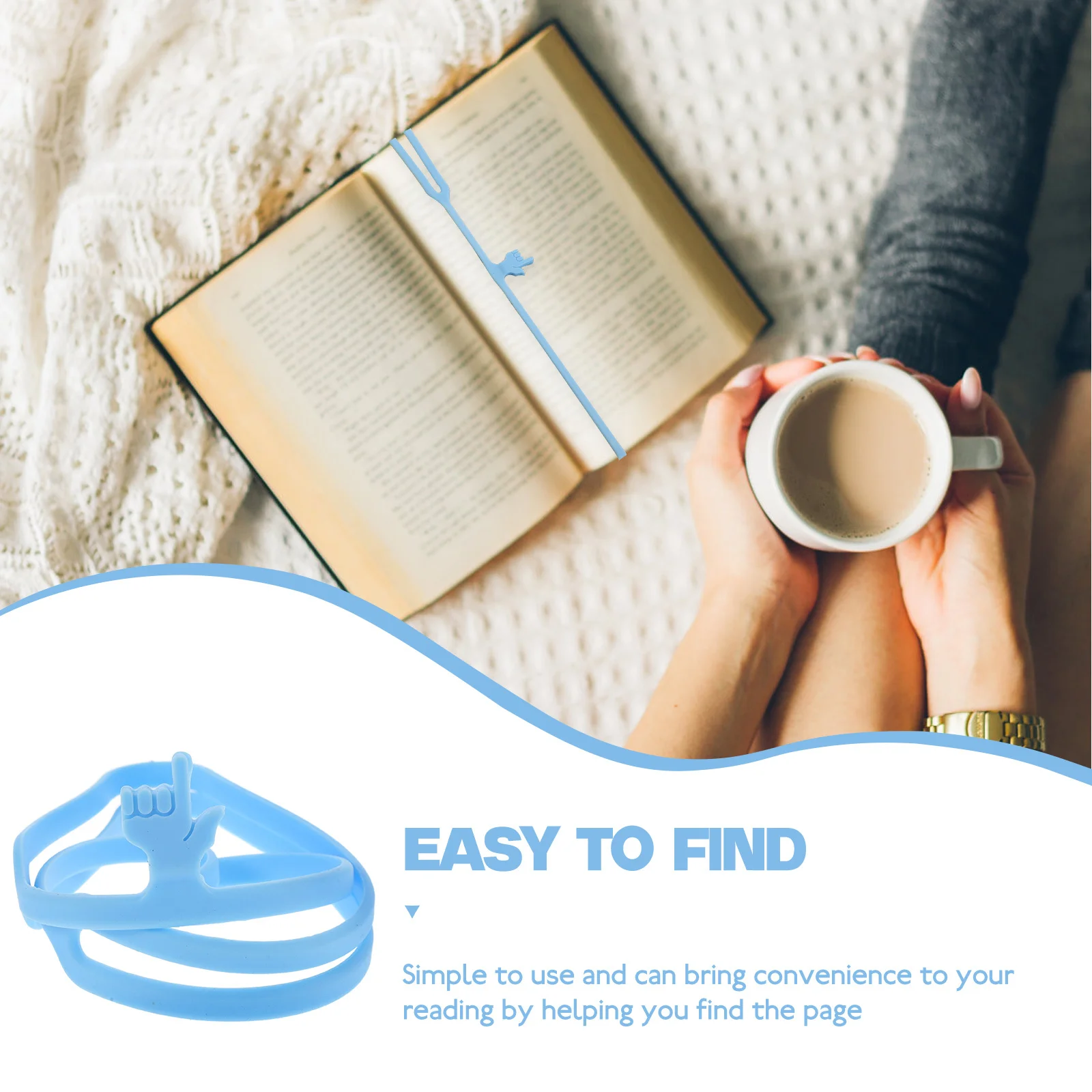 6Pcs Silicone Finger Point Bookmarks Cute Flexible Book Page Markers Students Stationery Fun Reading Accessories