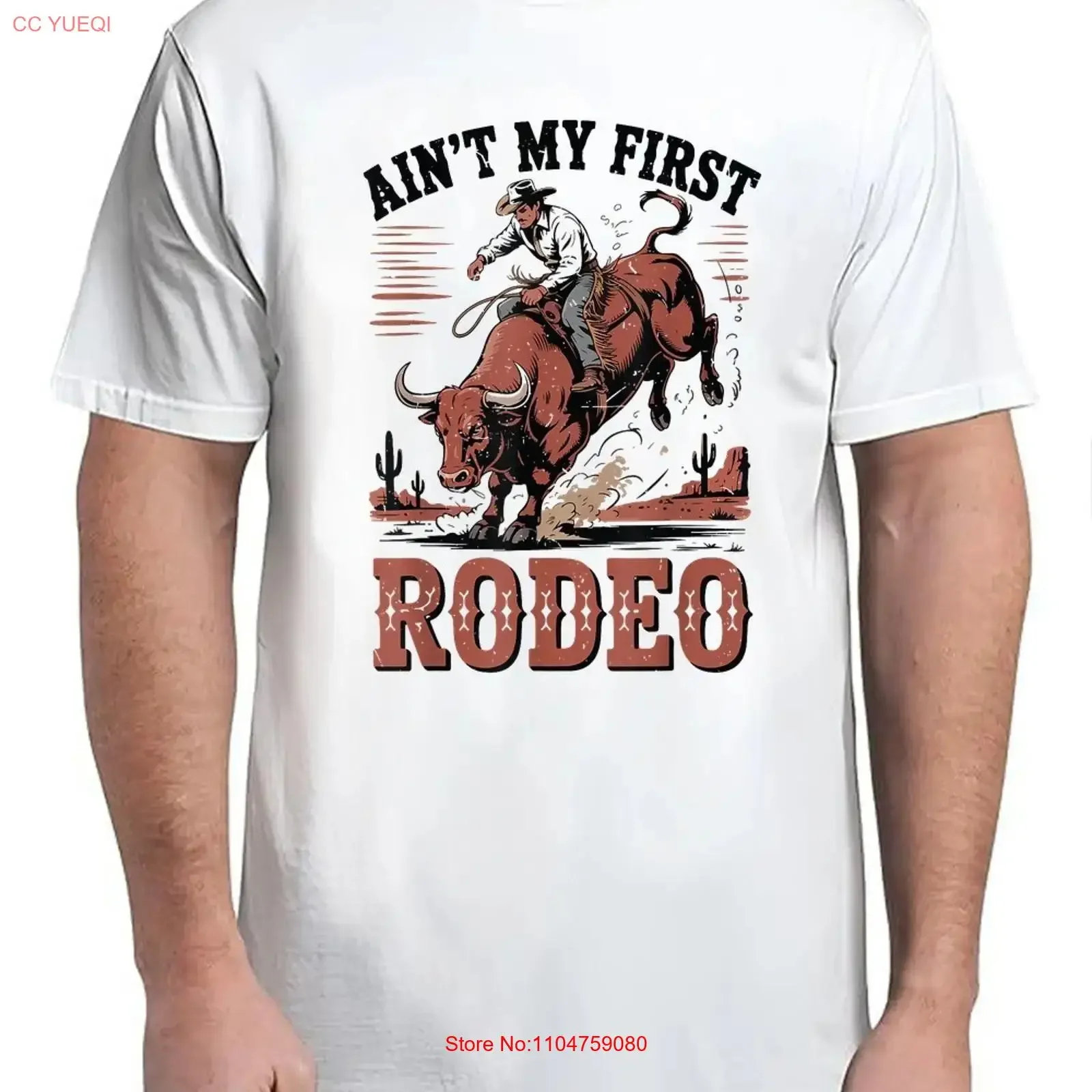 Rodeo Bull Riding Cowboy Funny Country Western T Shirt Adult Look S 4XL vintage Washed homme graphic fashion streetwear Stylish