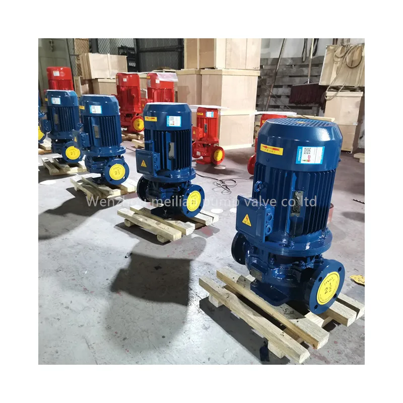 Centrifugal Vertical Monoblock Pipeline Booster Water Pumps ISG/IHG/IRG Cold Hot Vertical Inline Pump