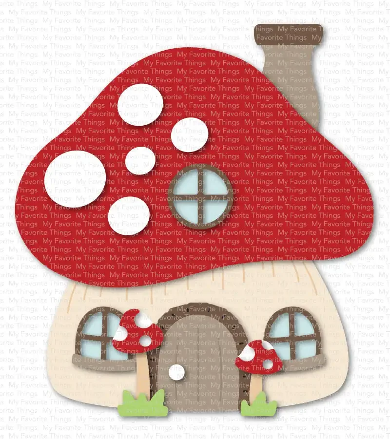 Dreamy Mushroom House Patch Cut Metal Die and Stencil for Scrap Booking Stencil Album Paper DIY Gift Card Decoration Embossed