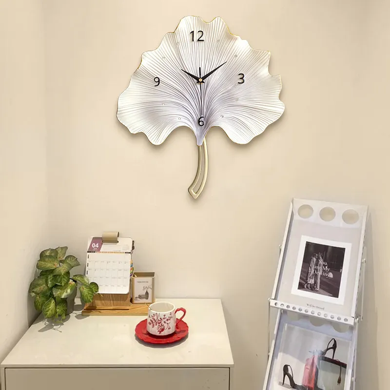 White Fashion Wall Clock Fashion Unique Upgrade Nordic Design Digital Clock Living Room Modern Horloge Murale Home Decor Items