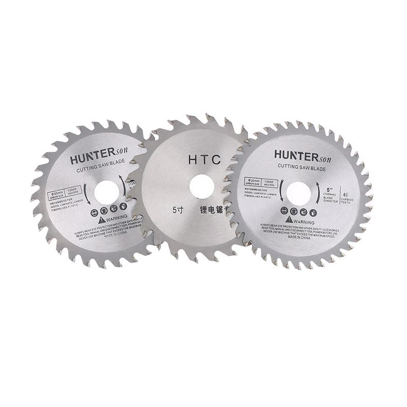 1PC Wood Plastic Metal Cutting Tools 5 Inch Table Cutting Disc Carbide Circular Saw Blade 1" Bore 24/30/40 Teeth