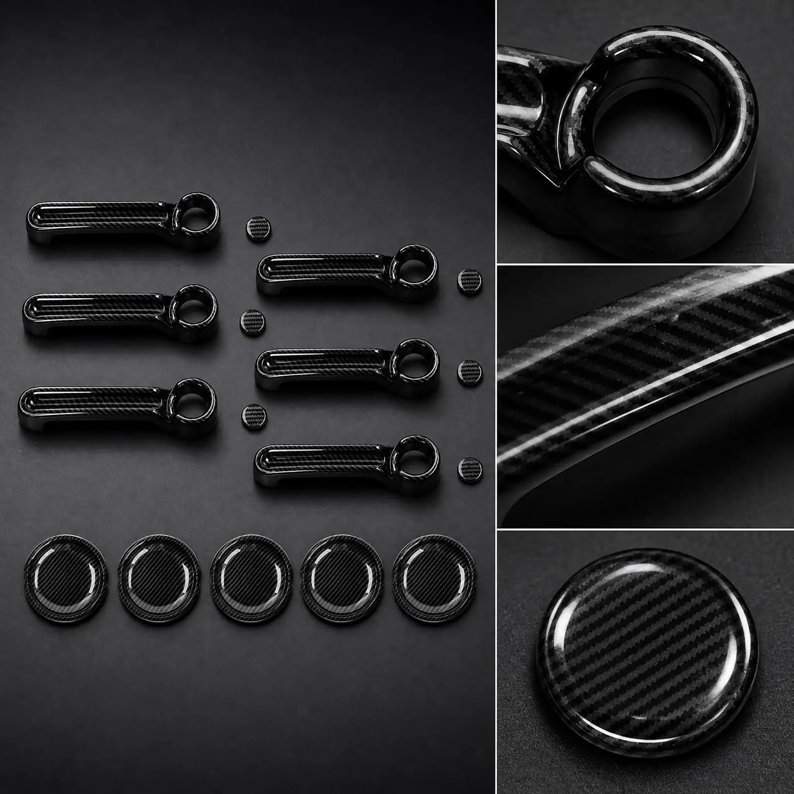 Door Grip Cover Trim for Wrangler JK Unlimited 2008 2012 SUV Freedom
