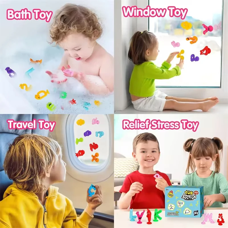 Suction Cup Toys Building Blocks Pop Sucker Darts Funny Toy Set Soft Silicone Set Gift For Kids Boys Girls