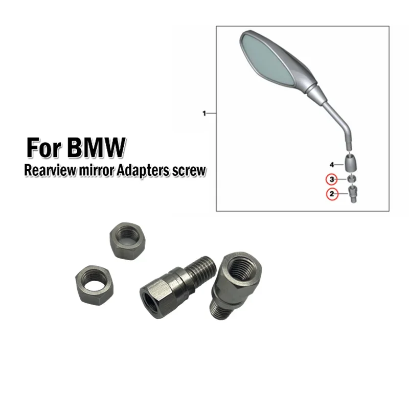 Motorcycle Rearview mirror Adapters screw bolts For BMW G650GS F650GS F700GS F750GS  F850GS R Ninet R1200GS R1250GS ADVENTURE