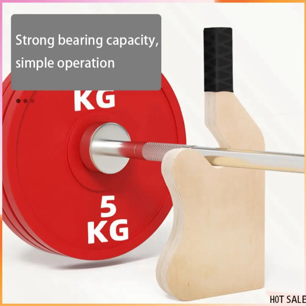

B72A Wooden Deadlift Jack Barbell Jack Barbell Lift Jack For Weight Training Bar, Barbell Stand Barbell Lifting Board