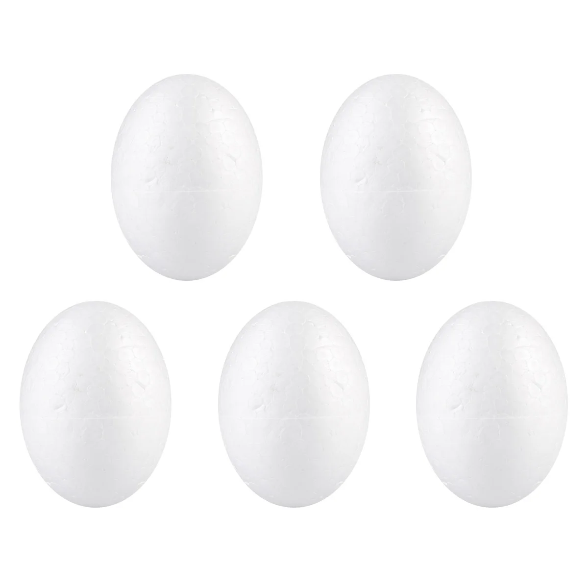 

50pcs White Foam Craft Durable Polystyrene Easter Eggs Decor Diy Decoration Supplies For Party Holiday Centerpieces - Plastic