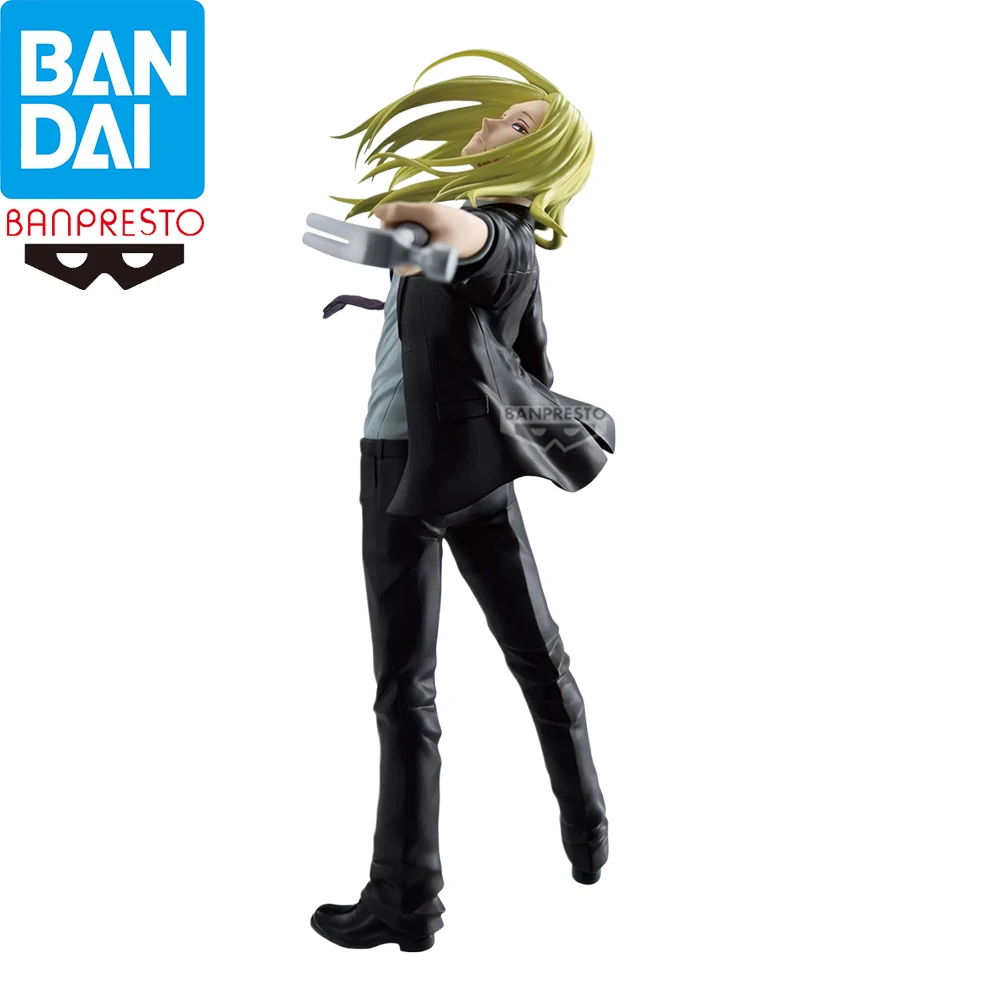 Bandai Banpresto Vibration Stars Sakamoto Days Shishiba Black Suit Fork Anime Desktop Licensed Fan Collectible Decor Statue Gift