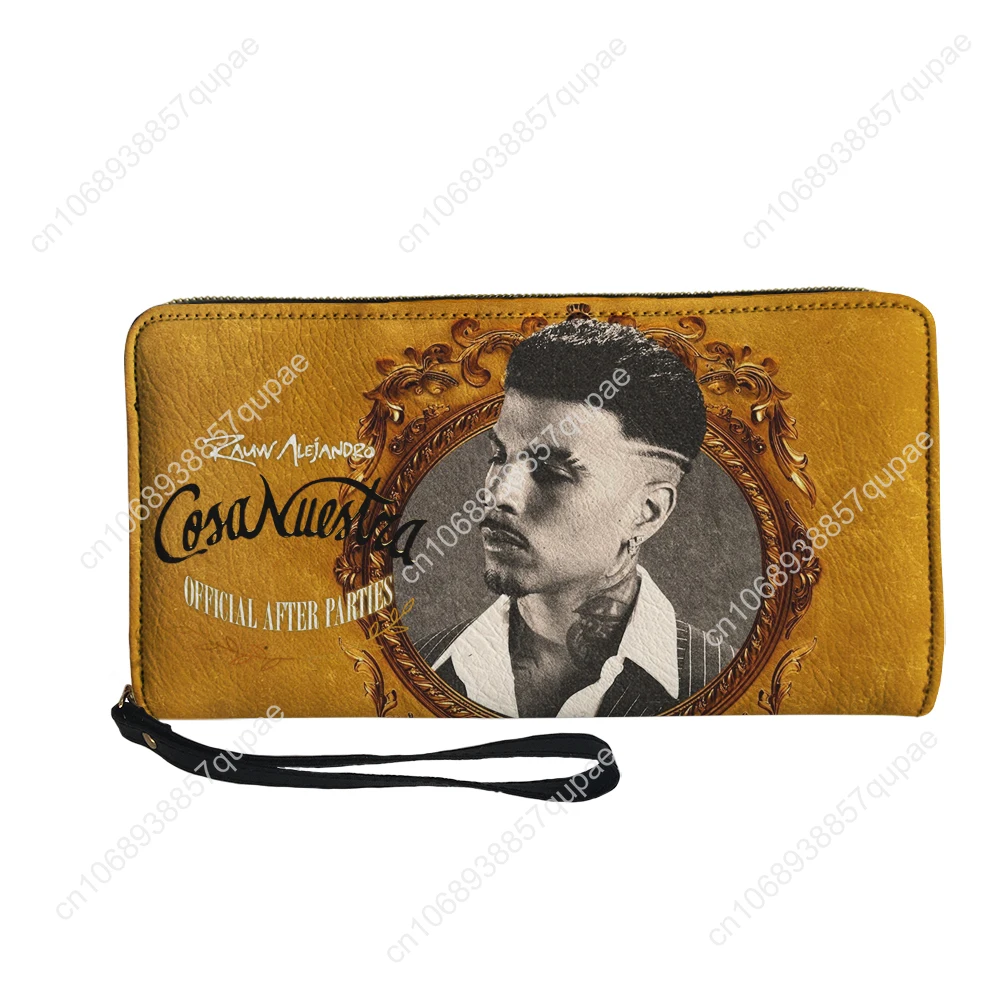 Singer Rauw Alejandro Cosa Nuestra Custom Wallet Purse Mens Womens Zipper Long Wallets Double Print  Portable Wallet Gift Bag