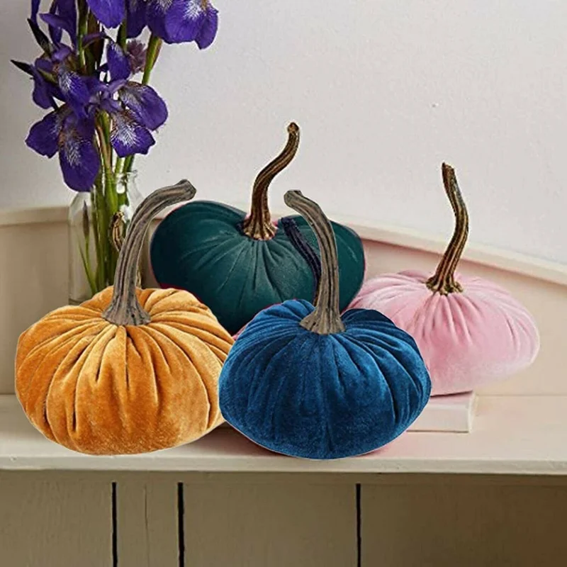Halloween Pumpkin Plush Throw Pillows Handmade Soft Velvet Pillow Cushion Halloween Decor Ornaments Crafts Holidays Props - Image 2