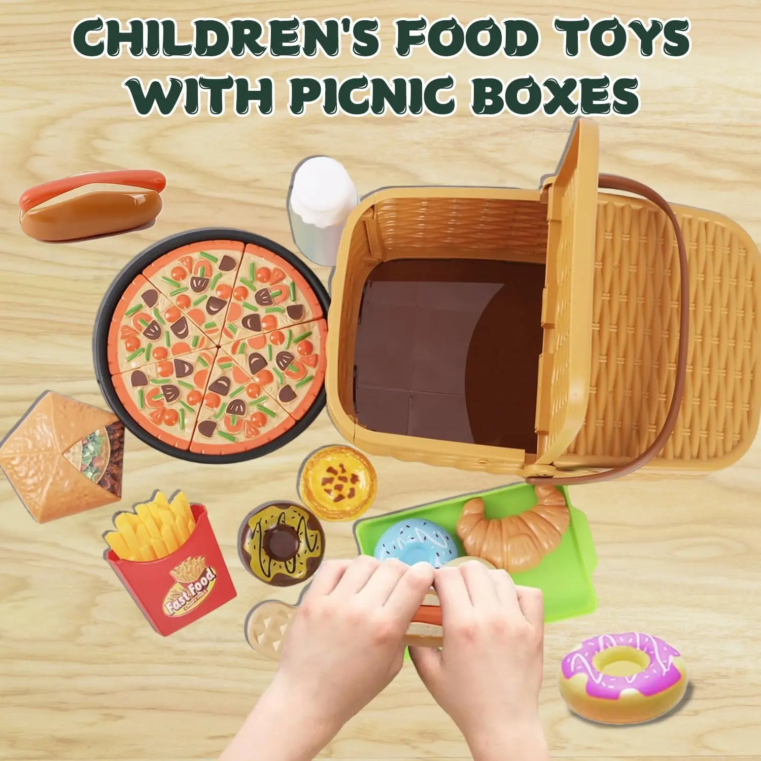 Juego de cortar comida, juego de cocina, cesta de comestibles, juguetes de comida para niños pequeños, niñas y niños, frutas postizas educativas, verduras