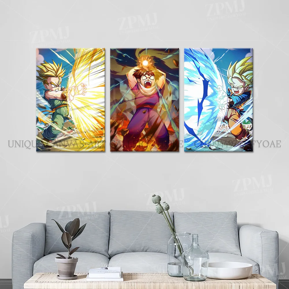 Anime Dragon Ball Home Decor Druck Malerei Bilder Son Goku Super Saiyajin Frieza Saga Wand Kunst Leinwand Poster Nachttisch Hintergrund – Detail 2