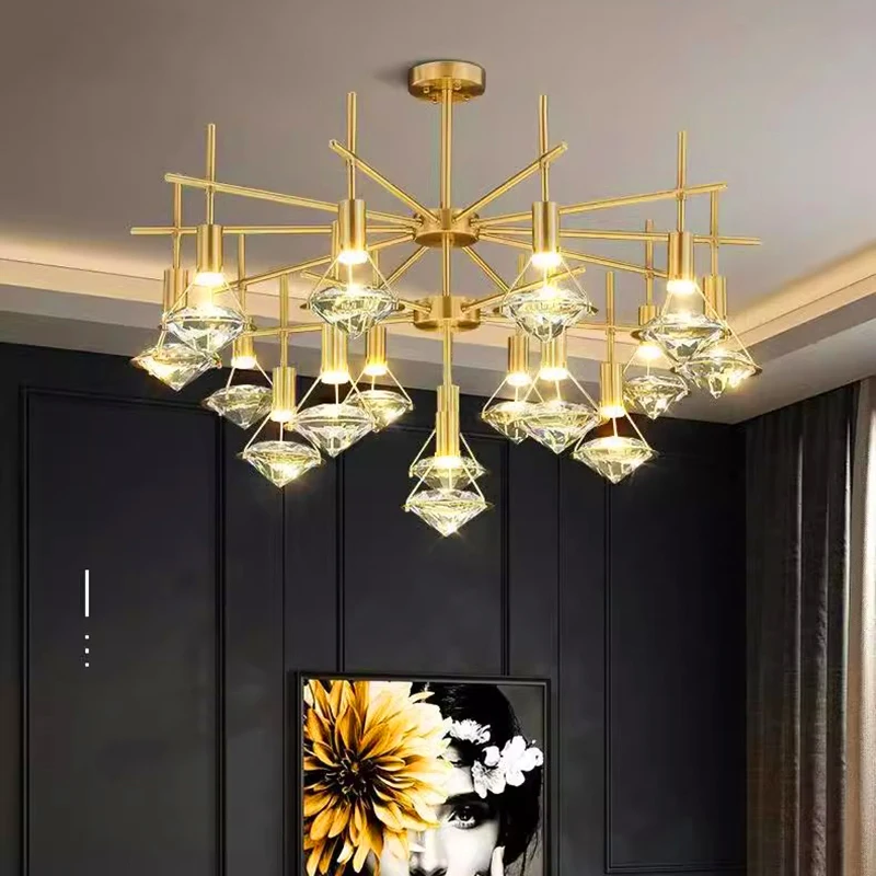 

home decorationPendant lights, luxury crystal living room chandelier, bedroom Pendant lamp, ceiling light, indoor lighting