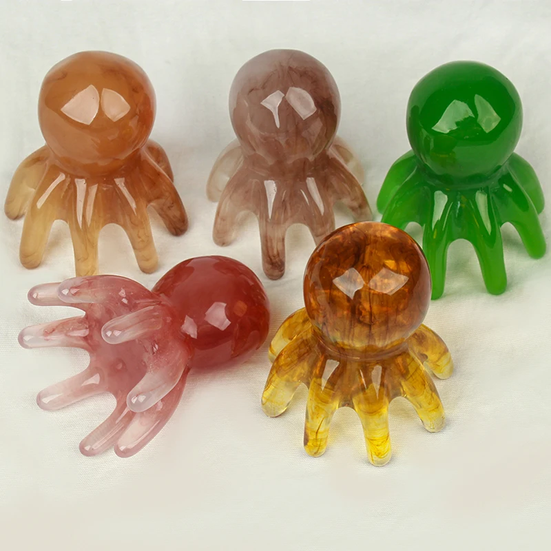 

1 шт., массажная расческа для головы из смолы, массажеры для кожи головы, щетка для волос, массажный инструмент, массажер для всего тела и лица, скребок для кожи, массаж волос, кожи головы