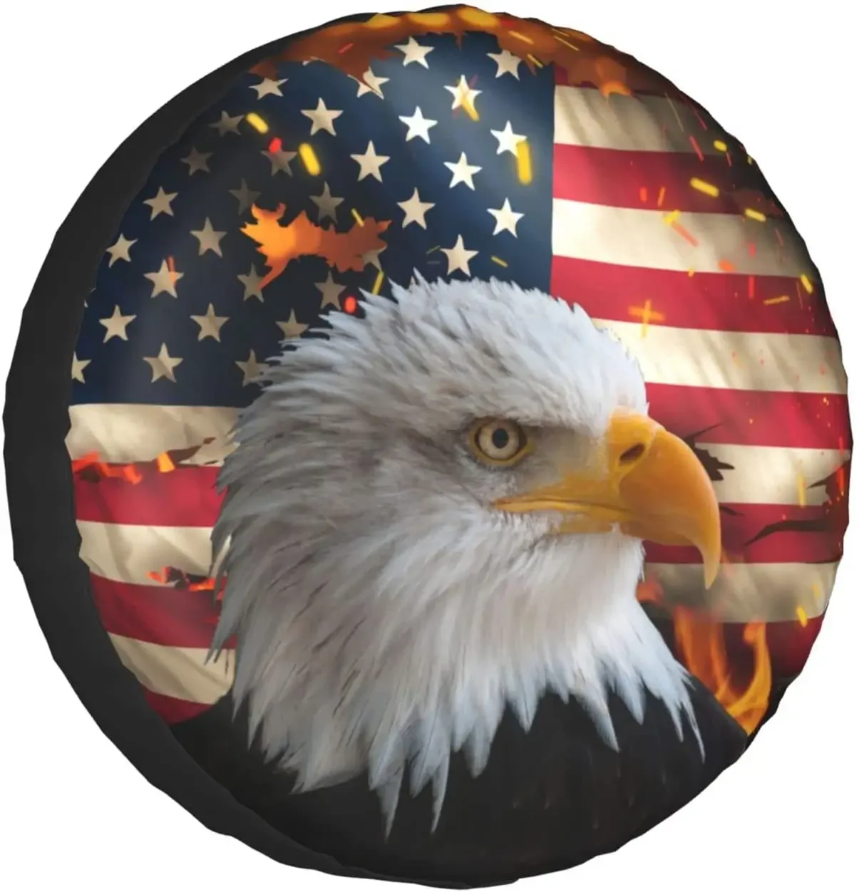 

Чехол для шин American Eagle, чехлы для шин с американским флагом, водонепроницаемые защитные колеса для кемпинга, туристического прицепа, автофургона, внедорожника, 15 дюймов
