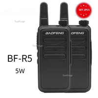 2pcs Baofeng BF-R5 FRS/PMR Mini Two Way Radio 2 Watt Walkie Talkie Long Range Rechargable Portable Two Charger for Camping Trip