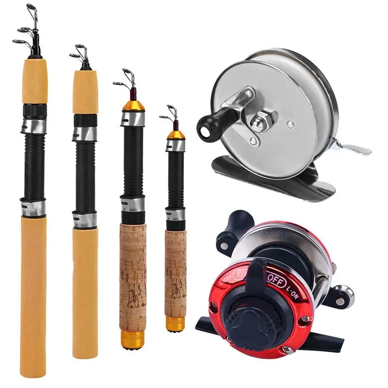 

Ice Fishing Rod Reel Combo Winter Ice Fishing Reels Ultra Smooth Reel Portable Fishing Gears Lightweight Fishing Accessories For