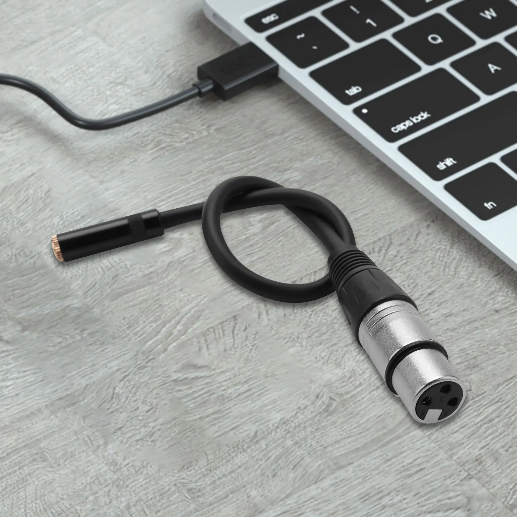 AU49_Buchse Stereo Audio Adapter Mikrofonkabel