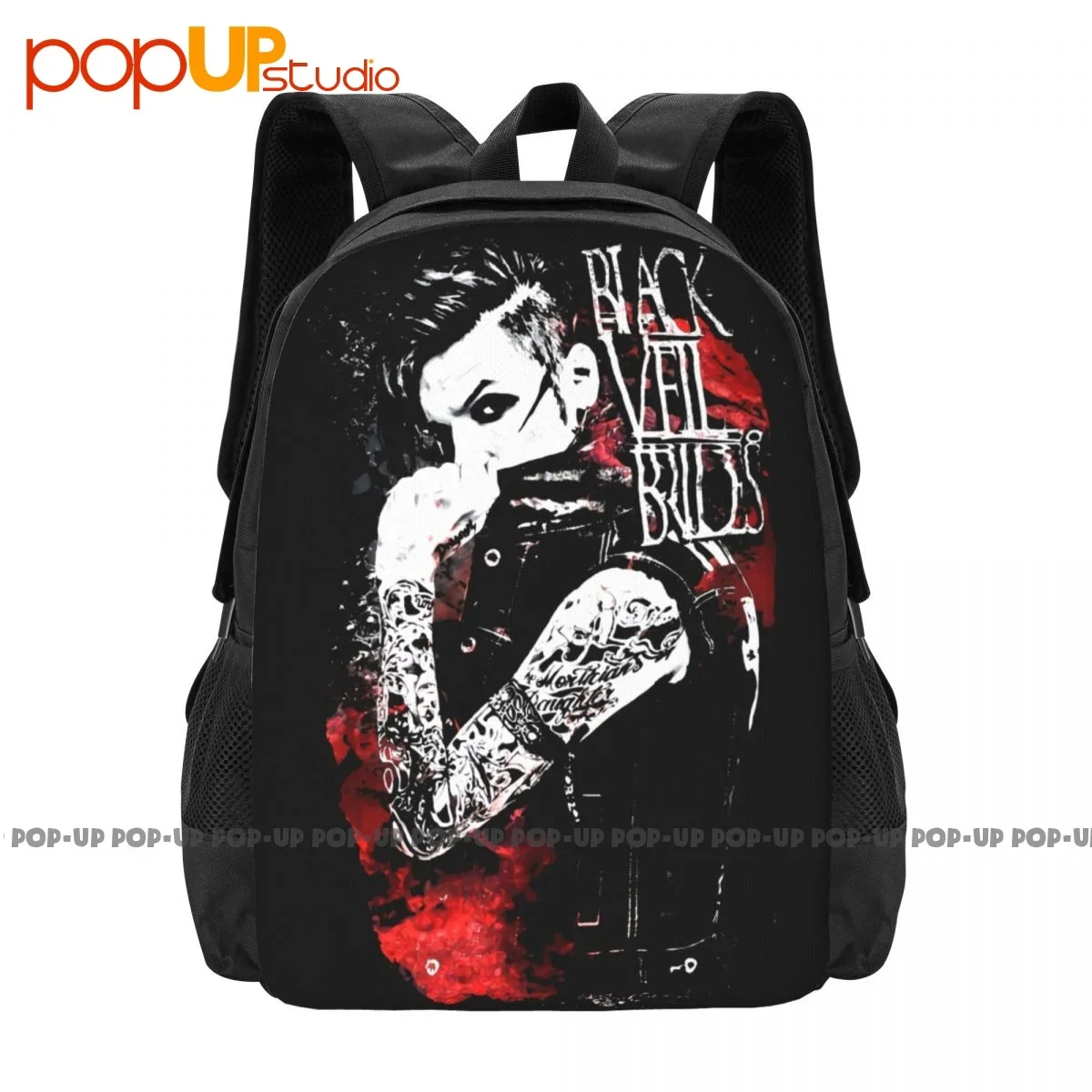 Portátil preto véu noivas banda mochila, mochila escolar de grande capacidade, eco friendly, P-25