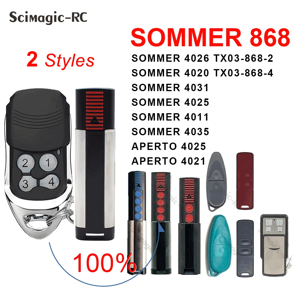 New SOMMER 4020 4026 TX03 868-4 Garage Door Remote Control 868MHz Rolling Code 868.8 mhz Handheld Transmitter Top Quality