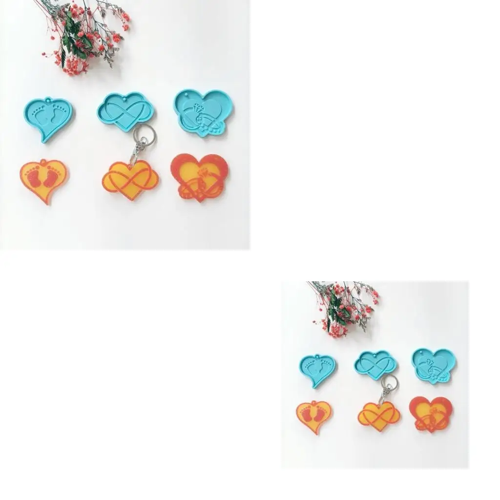 Handicrafts Necklace Mold DIY Jewelry Pendant Love for Key Chain Resin Casting M