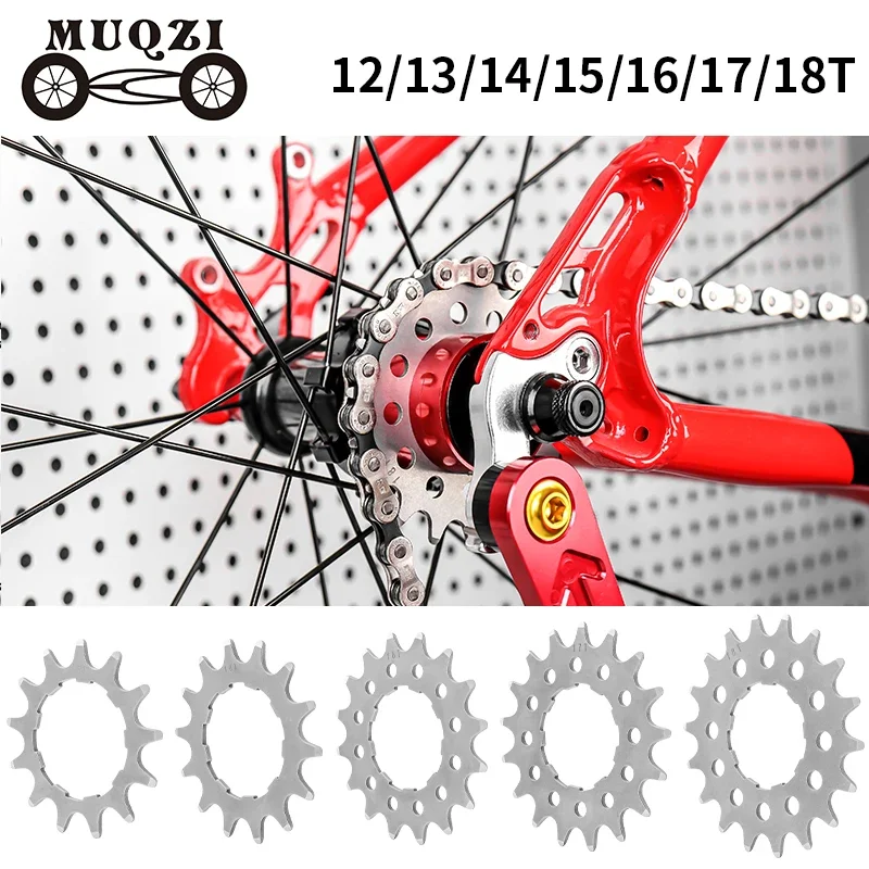 MUQZI MTB Road Bike Cassette Cog 12T 13T 14T 15T 16T 17T 18T Single Speed Flywheel Repair Part Bicycle Sprocket Freewheel