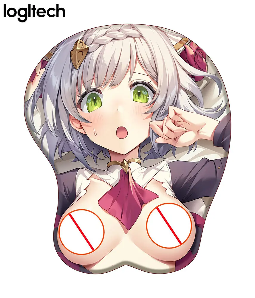 Sexy Genshin Impact 3D Silicone Mousepad Raiden Shogun Yae Miko Kokomi supporto per il polso tappetino per Mouse gioco Anime poggiapolsi tappetino