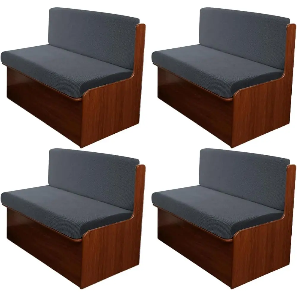 8Pcs Rv Dinette Cushion Covers, Outdoor Sofa Covers Washable Seat Covers Furniture Protector Jacquard Stretchable Camper Cushion