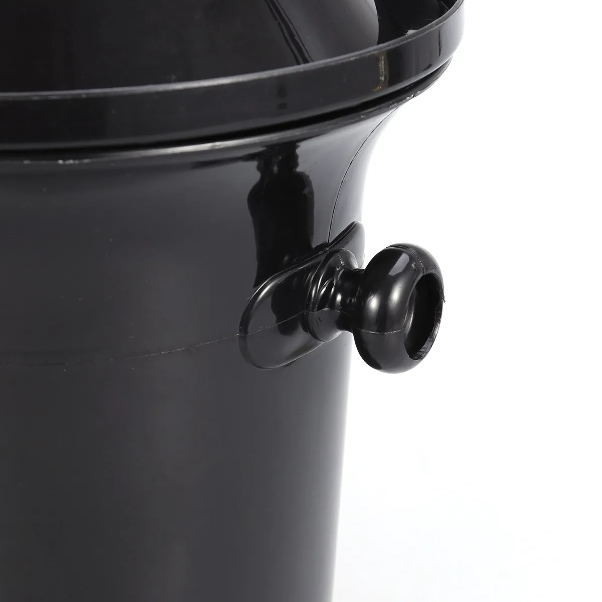 Wine Tasting Spittoon Black Plastic Round Large Mouth Double Ears Funnel Dump Bucket Ice Bucket Tasting Accessories
