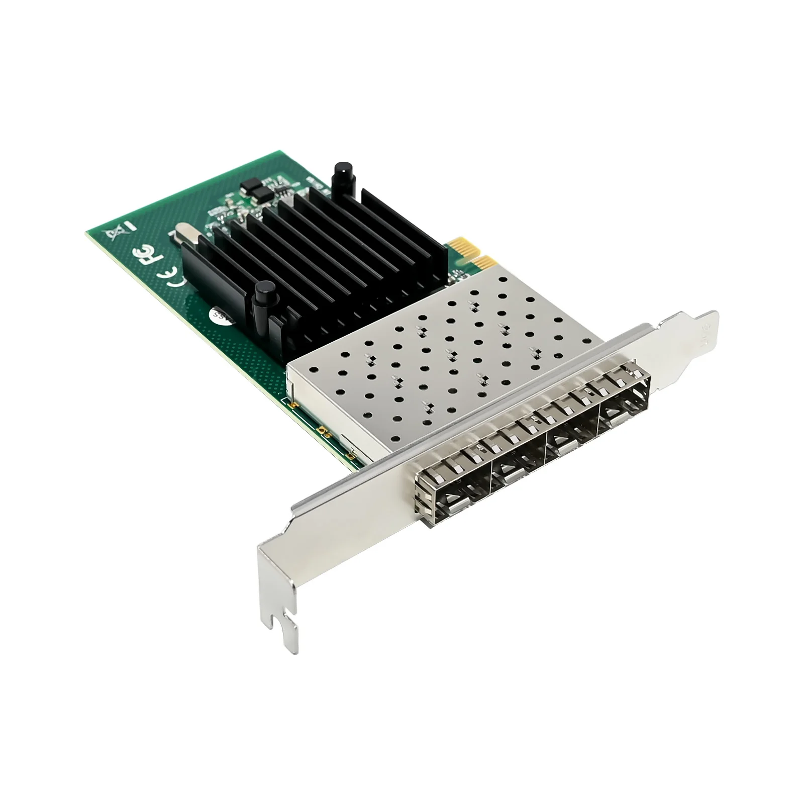 SUNWEIT ST7407 PCIE X1 1G Placa de rede NIC de fibra óptica de porta quádrupla Chipset 350AM4 para uso em servidor com fio interno em estoque