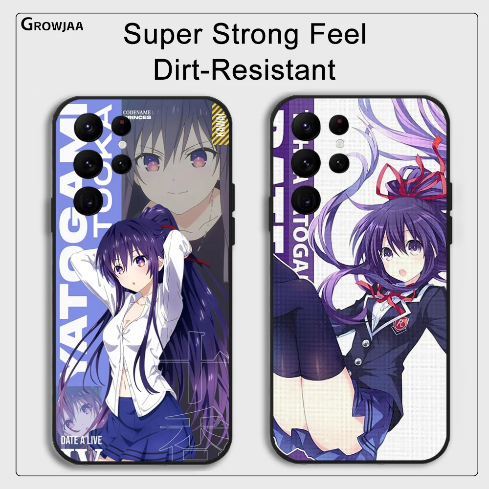 Anime y-Yatogami t-Tohka Phone Case for Samsung Galaxy S24 Ultra S22 S23 Ultra S21 S20 5G Protective Silicone TPU Funda