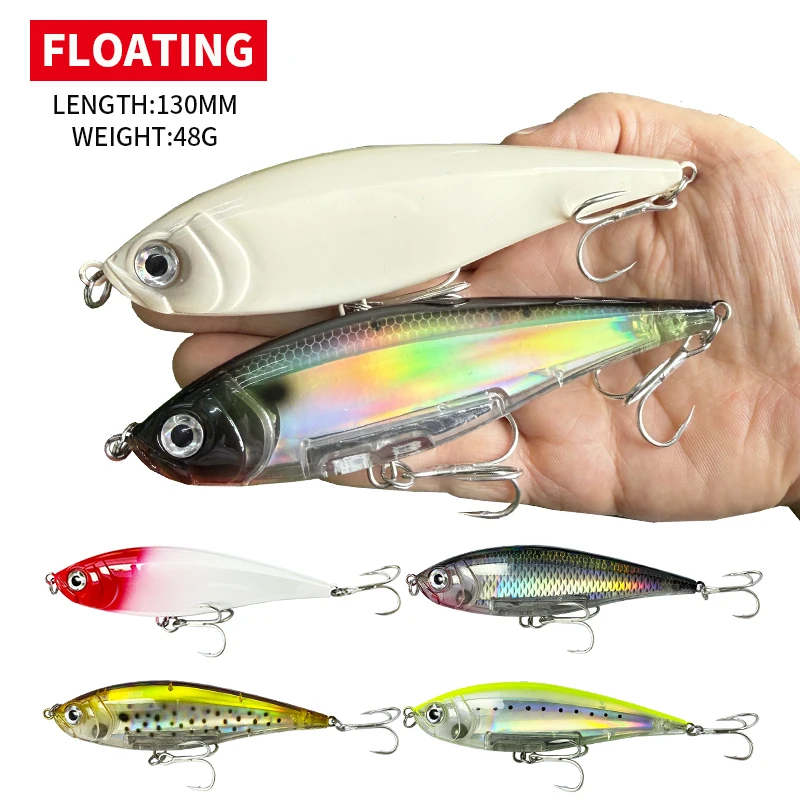 

Floating Pencil Fishing Tackle 130mm 48g Surface Inshore Twitchbait Casting Isca Artificial GT Trout Bass Equipment