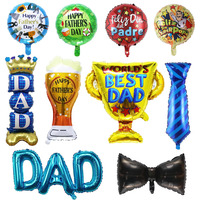 Spanish Super Dad Balloons Happy Father's Day Foil Helium Ball Father Mother Party Decoration Home Scene DIY Arrangement