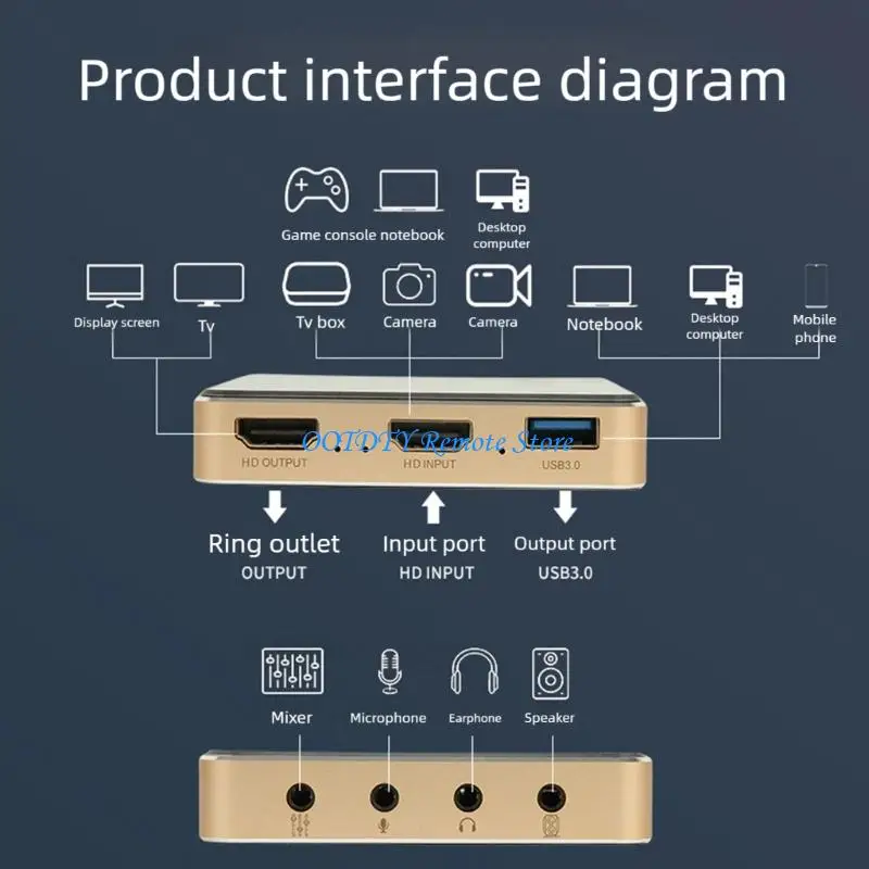 USB3.0 Video Card 4K60HZ Resolution No Delay Metal Housing Broad Compatibility