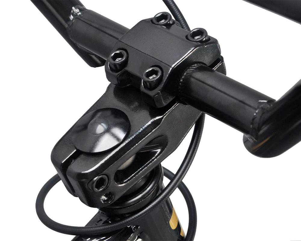 Funsea Fahrradgabel aus Stahl, Starr, für Scheibenbremsen, Glänzend Rot-Orange-Schwarz Verchromt, Gewindelos mit Kostenlosem Steuersatz – Detail 2