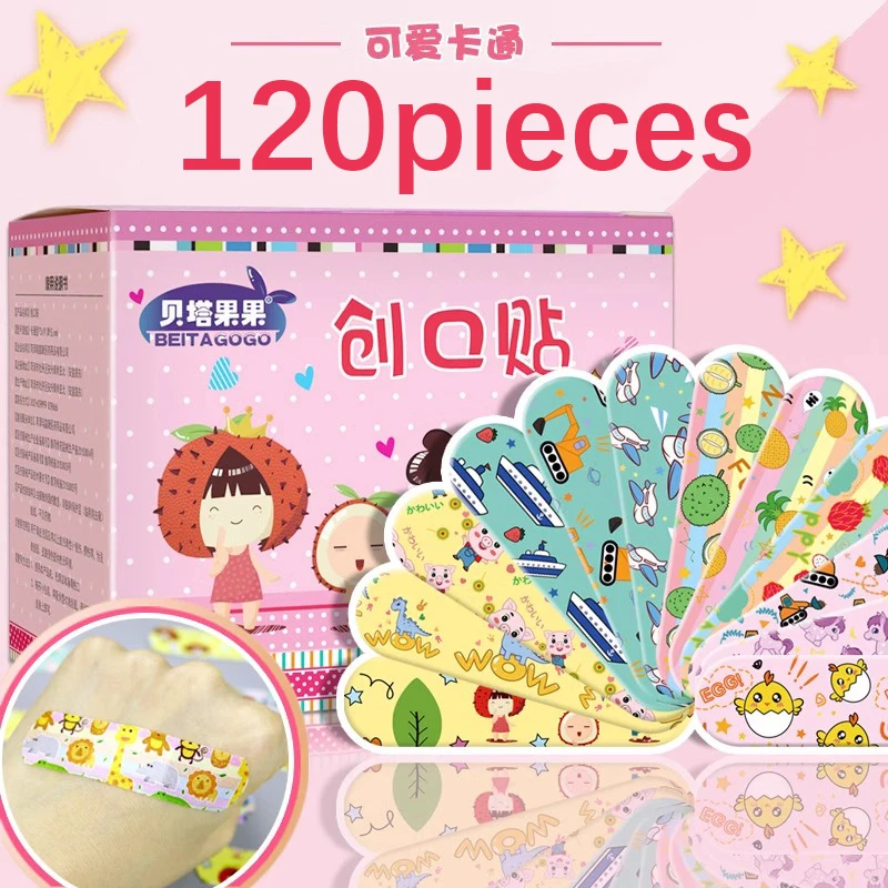 120 pieces】 Cartoon Band-Aid Waterproof and Breathable Cute Girls and Children  Band-Aid Anti-Abrasion Feet