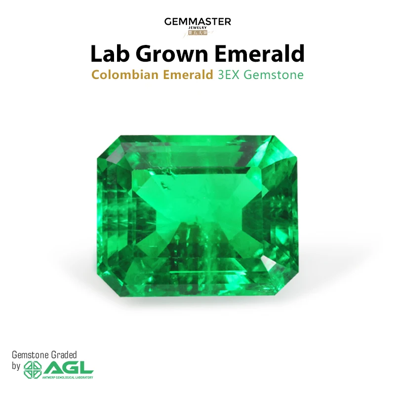 

Emerald Cut Lab Grown Emerald VVS VS Colombia Emerald With Certificate Green Loose Gemstone 1ct 2ct 3ct Lab Emerald Wholesale