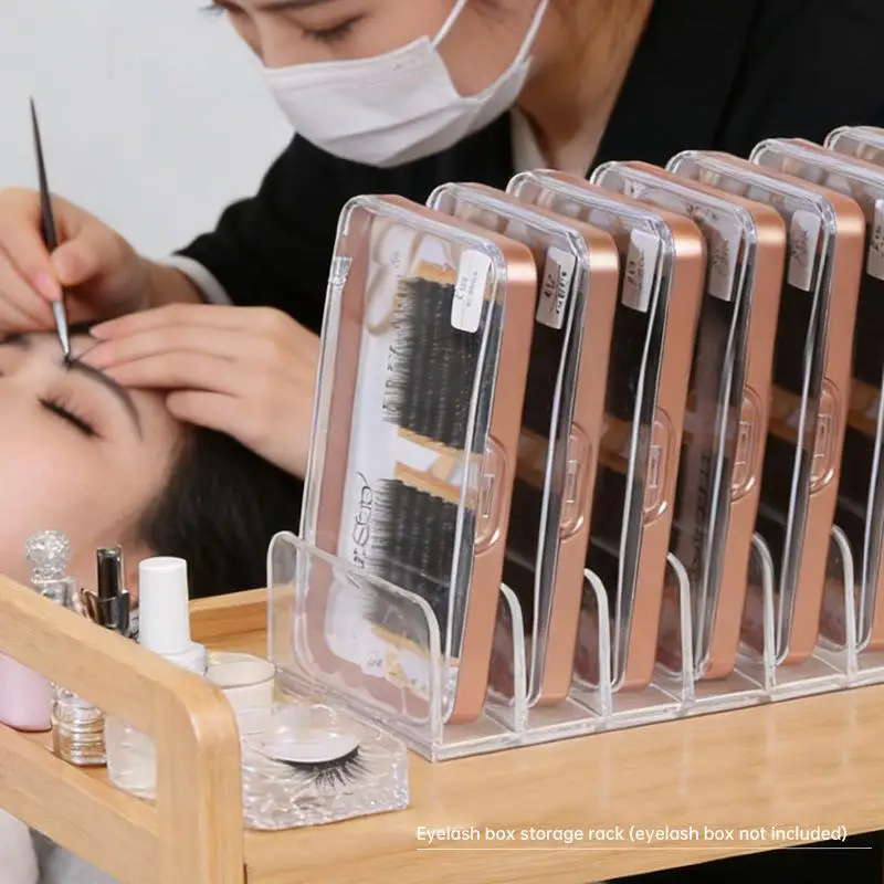 Eyelash Extension Supplies Organizer False Eyelashes Storage Box Lash Accessories Case Display Stand Makeup Blusher Cosmetic Rac