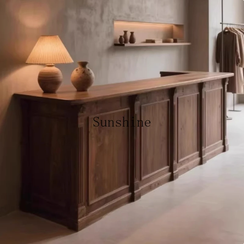 

American retro coffee shop checkout page B & B front desk display storage side