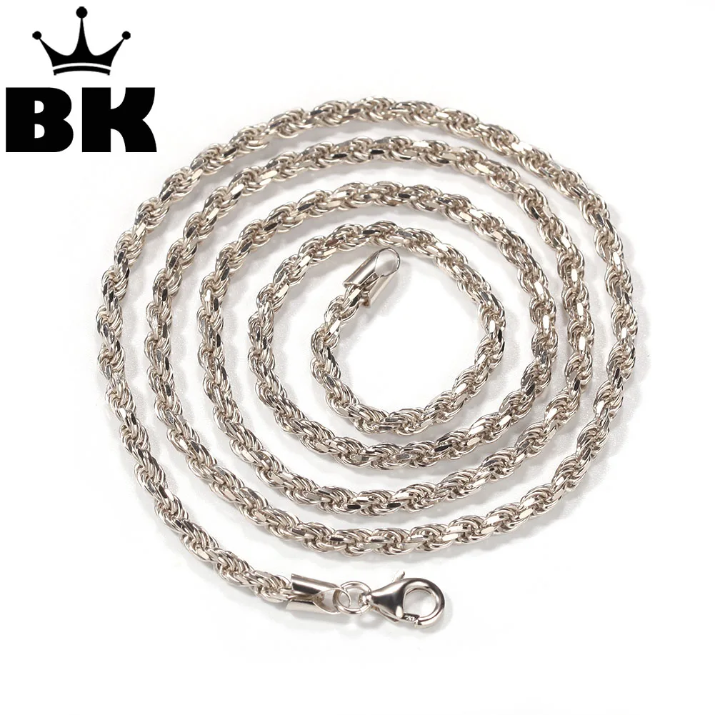 316L Stainless Steel 3mm Rope Chain Necklace Never Fade Never Rust Link 14/16/18/20/22/24/30inch DIY Jewelry Accessory Wholesale