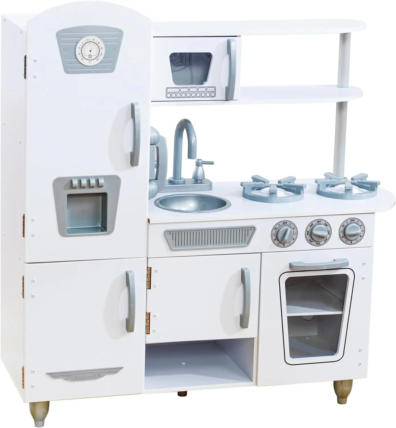 Cozinha de madeira vintage, Pretend Ice Maker, Jogar telefone, Multi cor