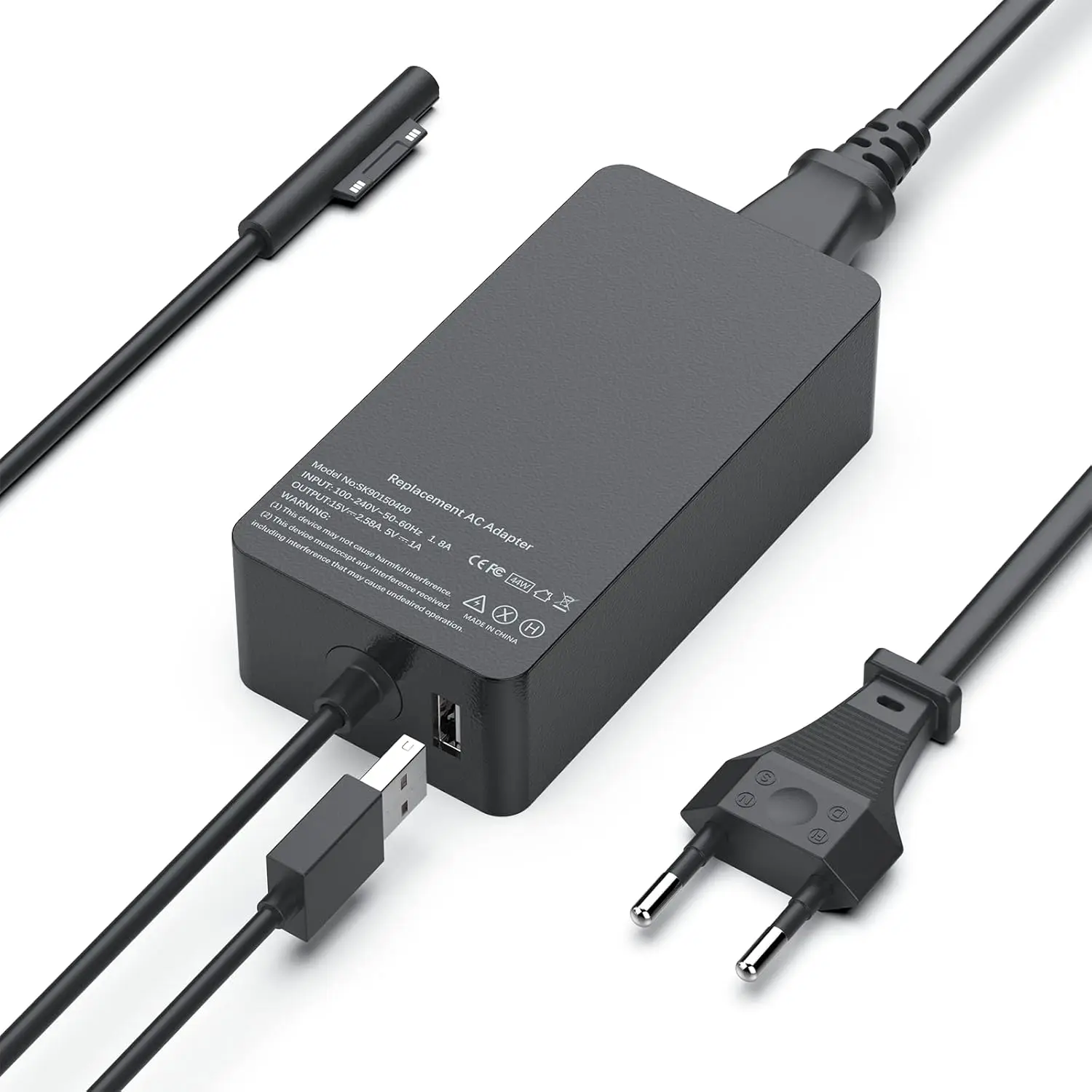 Surface Charger 44W 15V 2.58A Power Supply For Microsoft  Surface Pro 4/5/6,Surface Laptop1/2,surface Laptop go1/2/3,AC Adapter