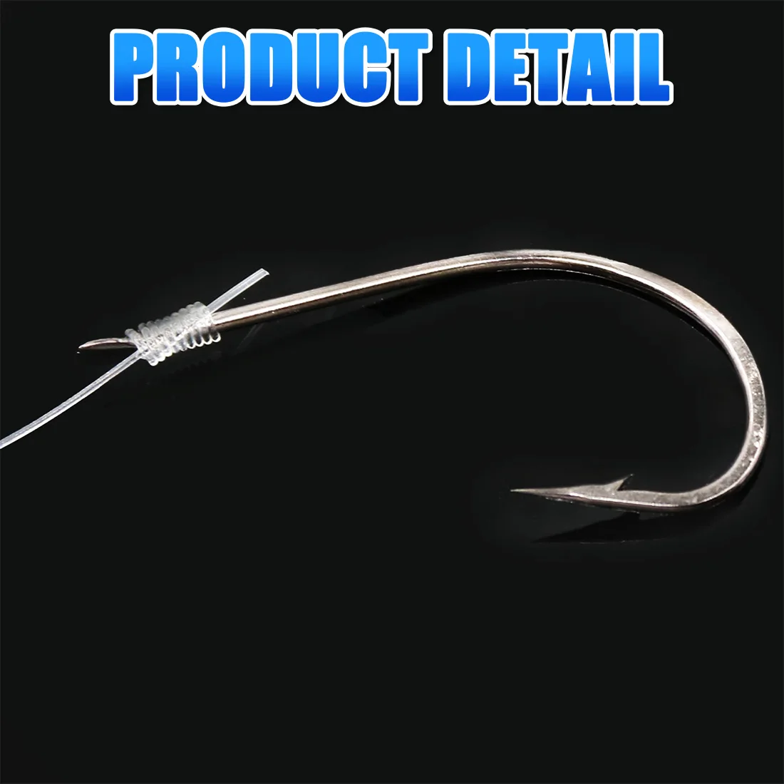 FishTrip Barreled Sub Line Hook 15-50PCS, Barbed Hook Tying Tools for Freshwater and Saltwater Fishing