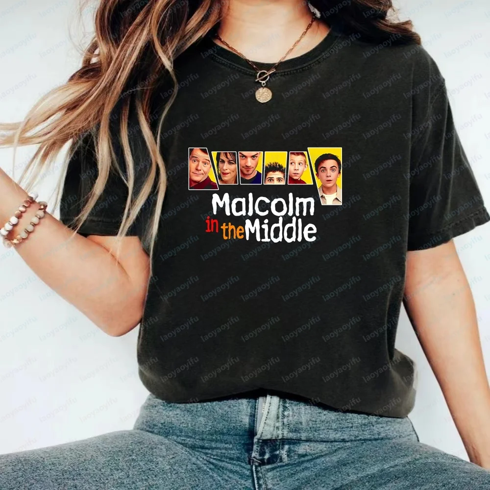 Malcolm in The Middle - Summer Trend Short-Sleeved Men's and Women's Universal Pattern Large-Sized Comfortable T-Shirt