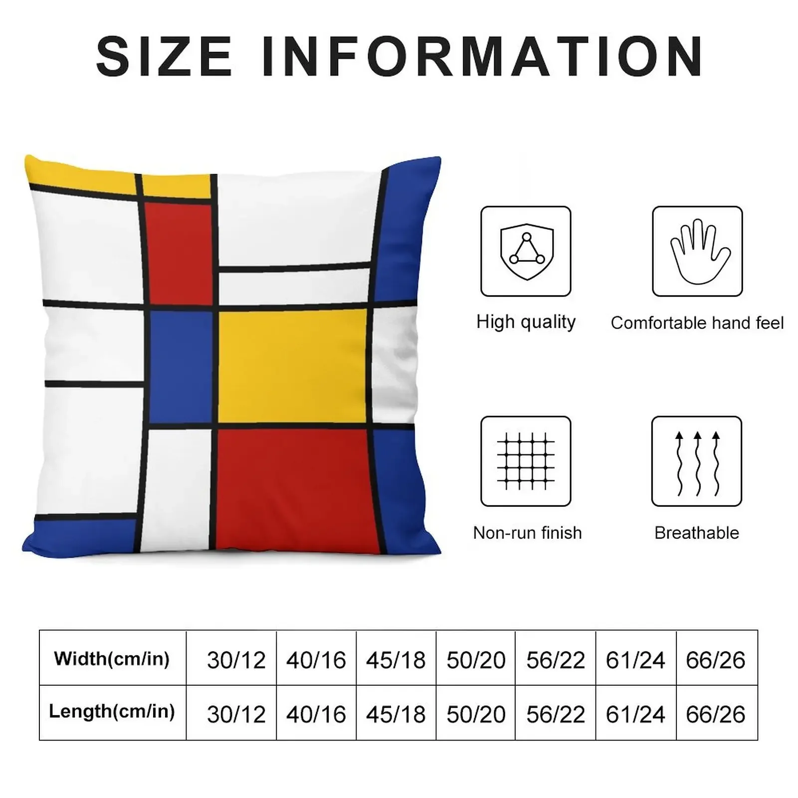 De Stijl #2 (Mondrian Inspired) Throw Pillow Christmas Covers For Cushions home decor items pillow