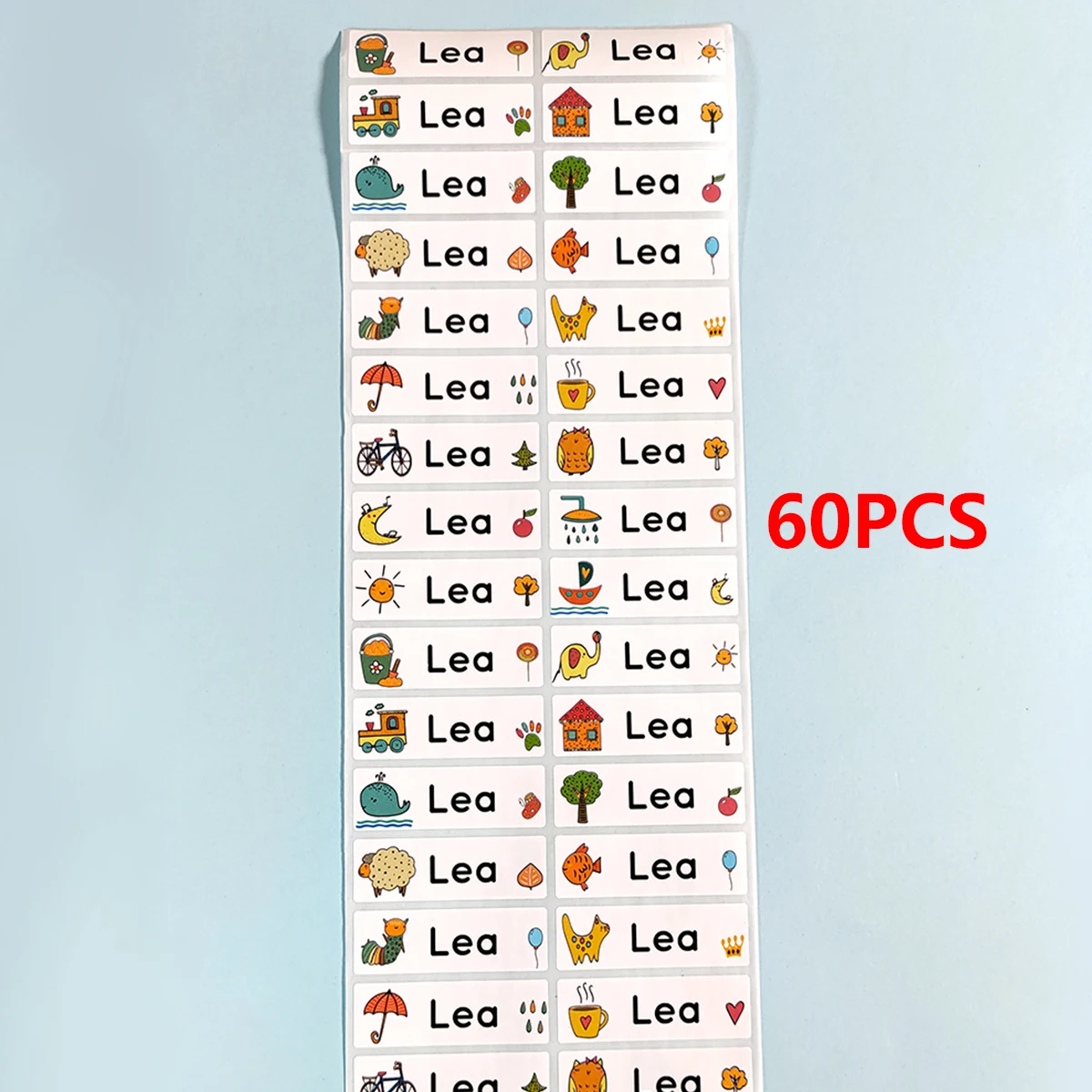 60pcs/120pcs/180pcs/240pcs Personalization Custom Text name Labels Customizable Waterproof Name Stickers for Bottles,School Supp