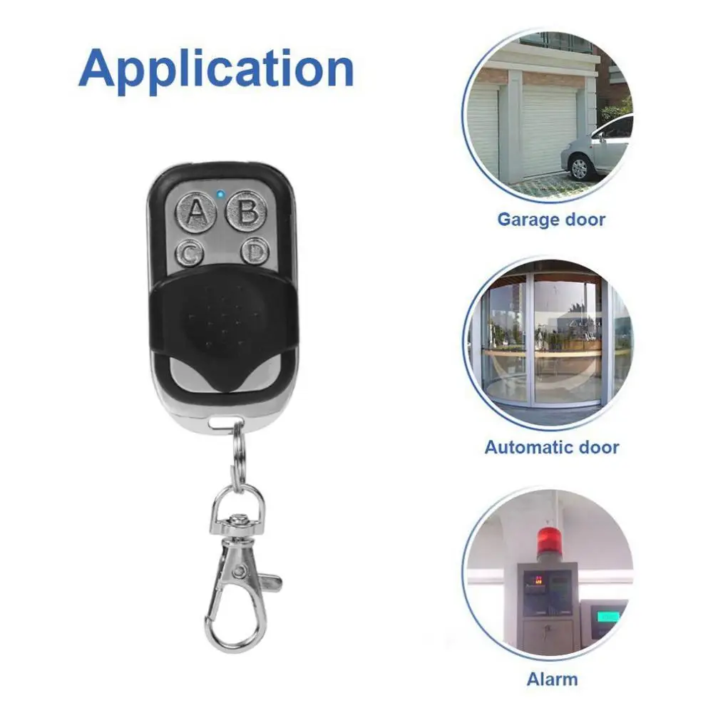 433mhz Wireless Remote Control Car Key Garage Door Gate Opener Remote Control Duplicator Clone Cloning Code 4 Button Transmitter