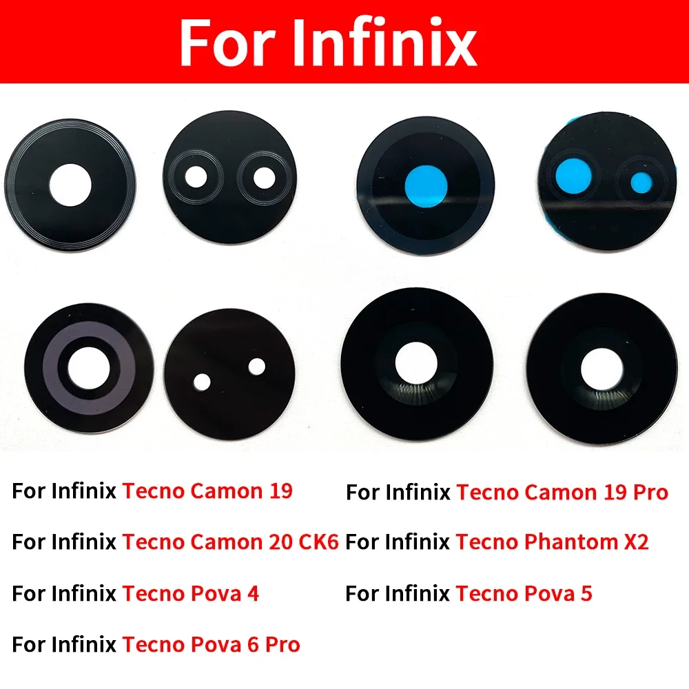 For Infinix Tecno Spark 10 Pro KI7 10C 20 KJ5 KG6 20c Spark Go 2023 Camera Glass Lens Back Rear Camera Glass Lens with Glue