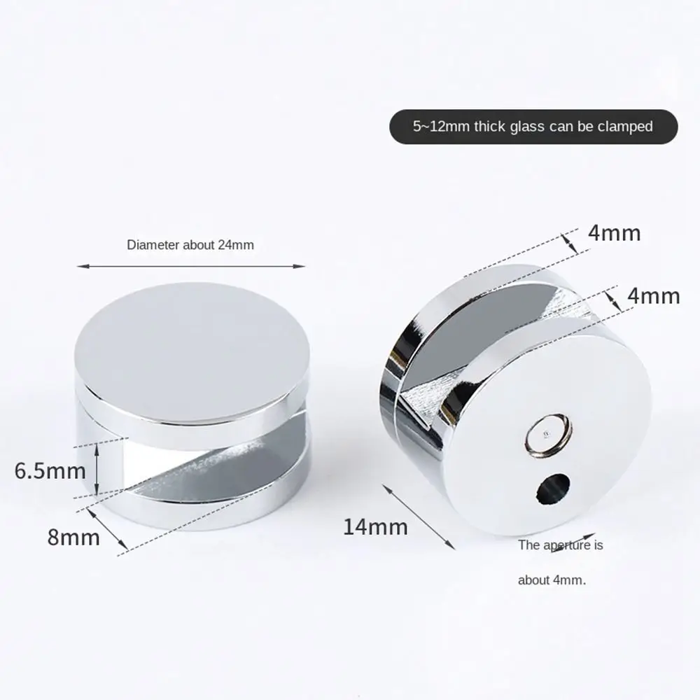 New Copper Glass Door Clamp Bracket Furniture Accessories Glass Shelf Holder Multifunctional Hardware Cabinet Door Clip Bathroom